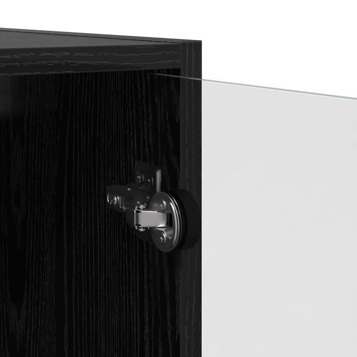 Dulap de perete Stejar Negru 35 x 37 x 102 cm Lemn compozit - WALTI WALTI