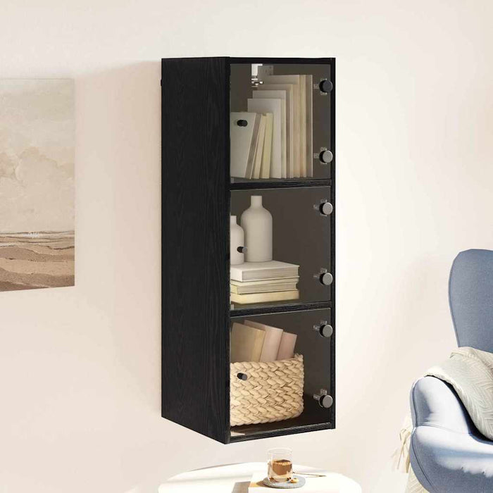 Dulap de perete Stejar Negru 35 x 37 x 102 cm Lemn compozit - WALTI WALTI