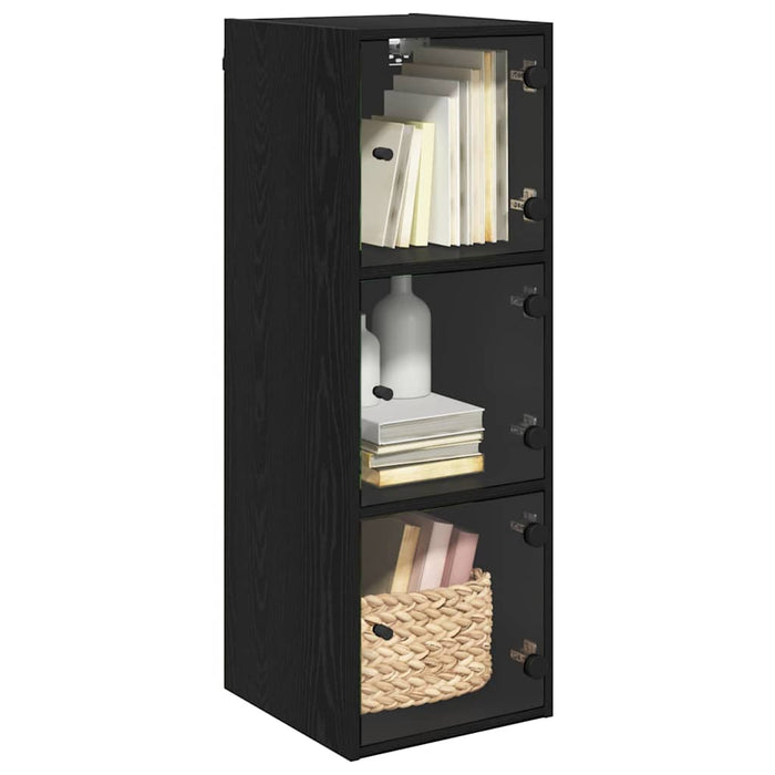 Dulap de perete Stejar Negru 35 x 37 x 102 cm Lemn compozit - WALTI WALTI