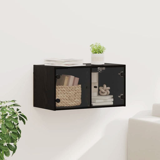 Dulap de perete Stejar Negru 68 x 37 x 35 cm Lemn compozit - WALTI WALTI