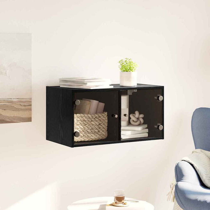 Dulap de perete Stejar Negru 68 x 37 x 35 cm Lemn compozit - WALTI WALTI