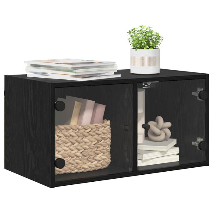 Dulap de perete Stejar Negru 68 x 37 x 35 cm Lemn compozit - WALTI WALTI