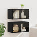 Dulapuri de perete Pe perete 2 pcs Stejar Negru 68 x 37 x 35 cm - WALTI WALTI