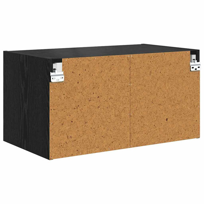 Dulapuri de perete Pe perete 2 pcs Stejar Negru 68 x 37 x 35 cm - WALTI WALTI