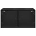 Dulapuri de perete Pe perete 2 pcs Stejar Negru 68 x 37 x 35 cm - WALTI WALTI