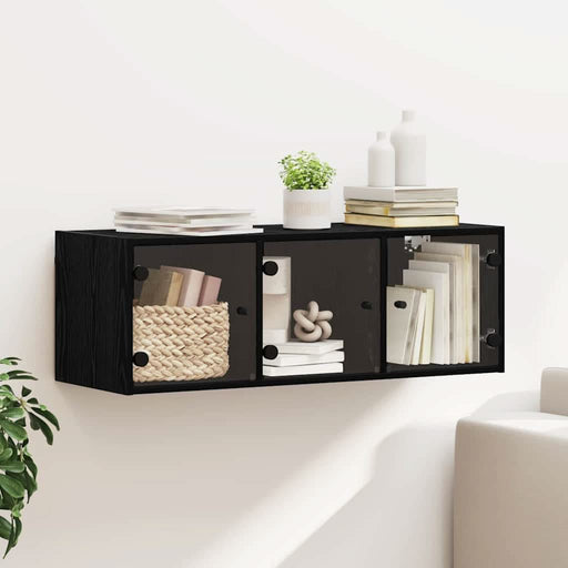 Dulap de perete Stejar Negru 102 x 37 x 35 cm Lemn compozit - WALTI WALTI