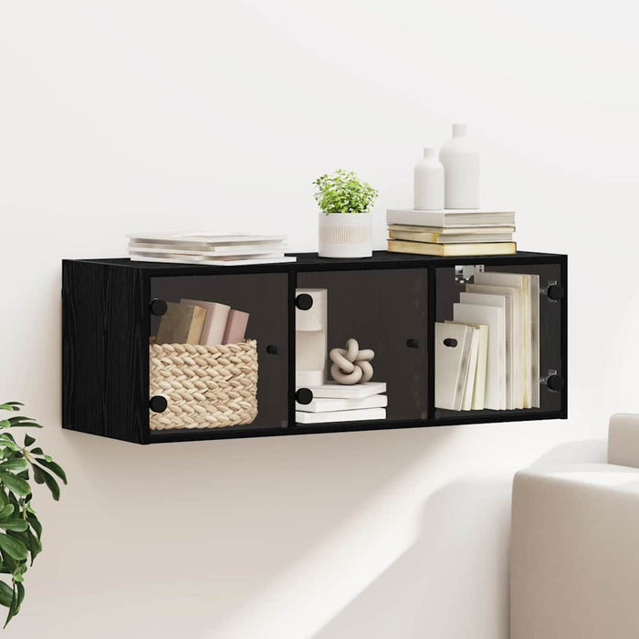 Dulap de perete Stejar Negru 102 x 37 x 35 cm Lemn compozit - WALTI WALTI