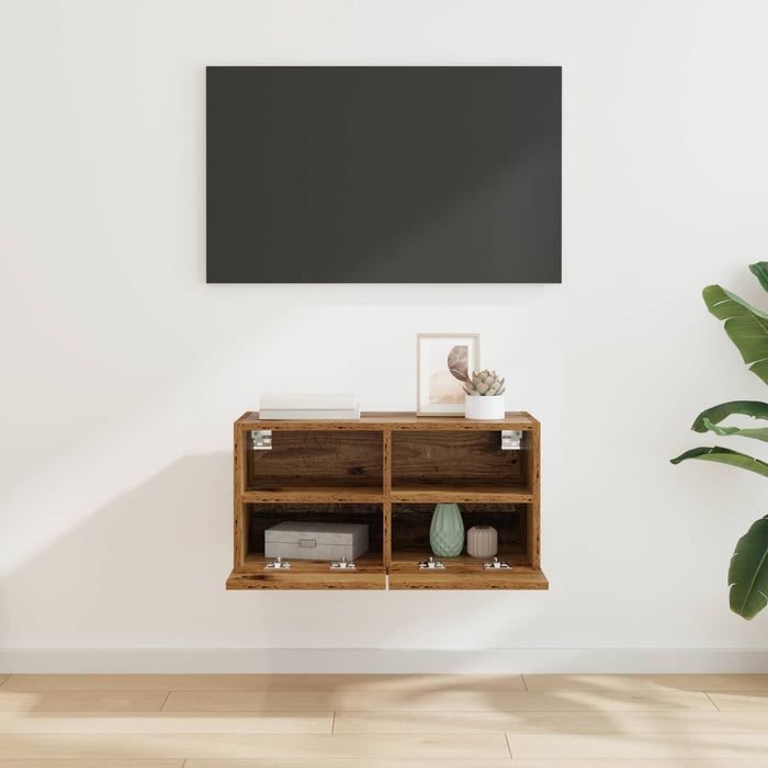 Dulap TV de perete Lemn Vechi 60 x 30 x 30 cm Lemn compozit - WALTI WALTI