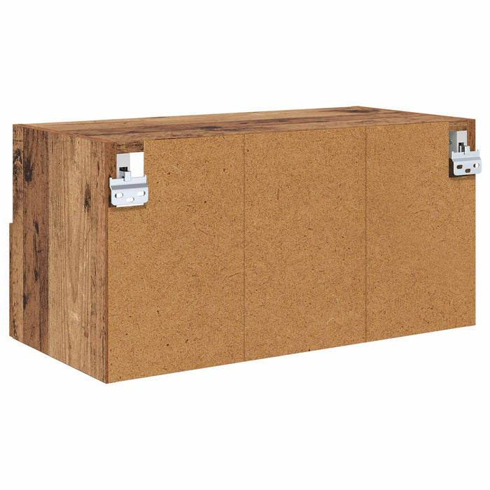Dulapuri pentru TV Pe perete 2 pcs Lemn Vechi 60 x 30 x 30 cm - WALTI WALTI