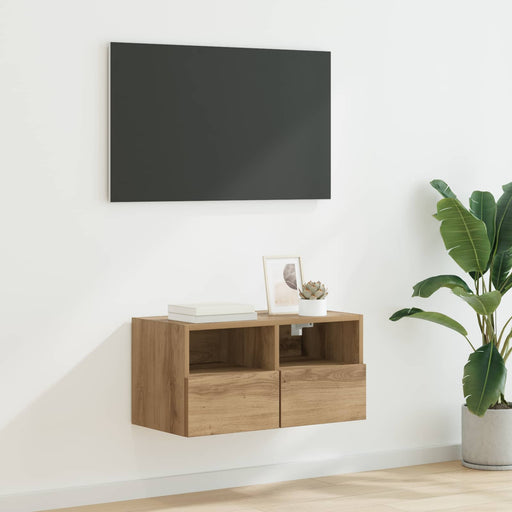 Dulap TV de perete 60 x 30 x 30 cm Stejar Artizanal - WALTI WALTI