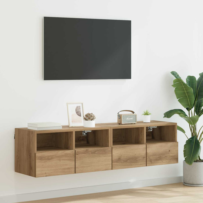 Dulapuri pentru TV 2 pcs Stejar Artizanal 60 x 30 x 30 cm - WALTI WALTI