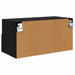 Dulap TV de perete Stejar Negru 60 x 30 x 30 cm Lemn compozit - WALTI WALTI