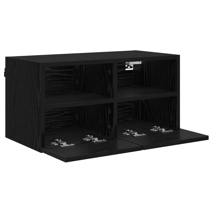 Dulapuri pentru TV Pe perete 2 pcs Stejar Negru 60 x 30 x 30 cm - WALTI WALTI