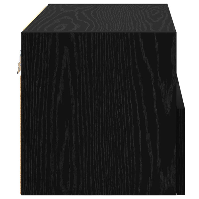 Dulapuri pentru TV Pe perete 2 pcs Stejar Negru 60 x 30 x 30 cm - WALTI WALTI