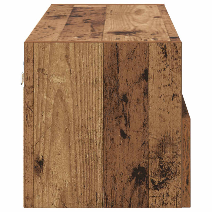 Dulapuri pentru TV Pe perete 2 pcs Lemn Vechi 80 x 30 x 30 cm - WALTI WALTI