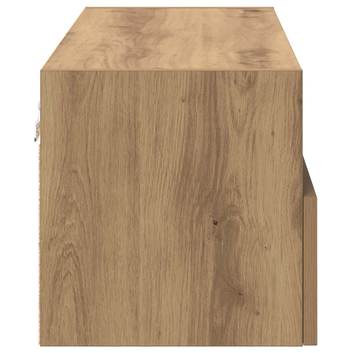 Dulap TV de perete Pe perete Stejar Artizanal 80 x 30 x 30 cm - WALTI WALTI