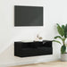 Dulap TV de perete Stejar Negru 80 x 30 x 30 cm Lemn compozit - WALTI WALTI