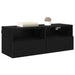 Dulap TV de perete Stejar Negru 80 x 30 x 30 cm Lemn compozit - WALTI WALTI