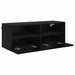 Dulapuri pentru TV Pe perete 2 pcs Stejar Negru 80 x 30 x 30 cm - WALTI WALTI