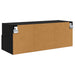 Dulapuri pentru TV Pe perete 2 pcs Stejar Negru 80 x 30 x 30 cm - WALTI WALTI