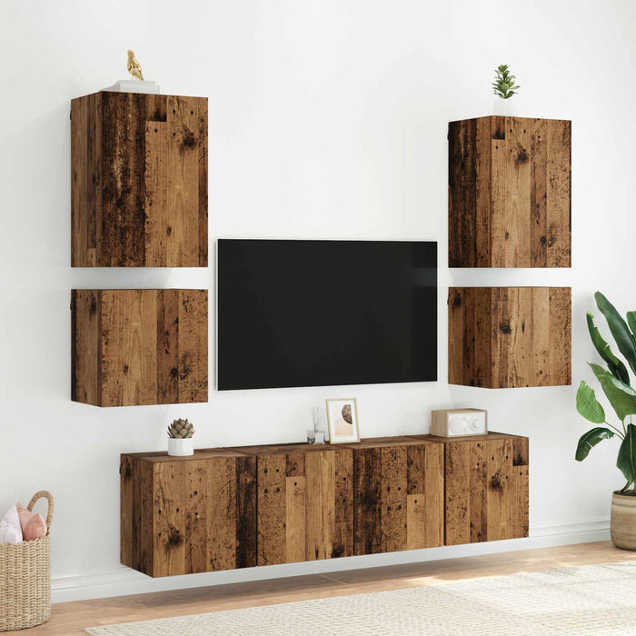 Dulap TV de perete Lemn Vechi 40,5x30x40cm Lemn compozit - WALTI WALTI