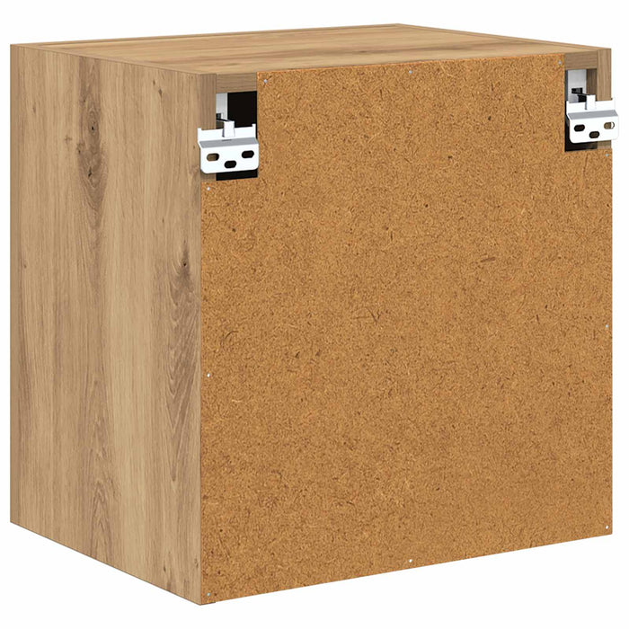 Dulap TV de perete Stejar Artizanal 40,5x30x40cm Lemn compozit - WALTI WALTI