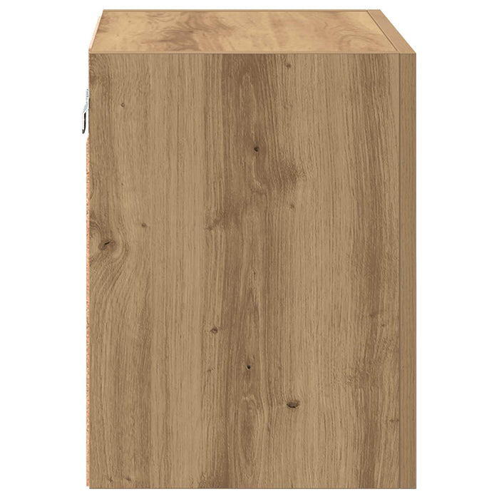 Dulap TV de perete Stejar Artizanal 40,5x30x40cm Lemn compozit - WALTI WALTI