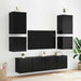 Dulap TV de perete Stejar Negru 40,5x30x40cm Lemn compozit - WALTI WALTI