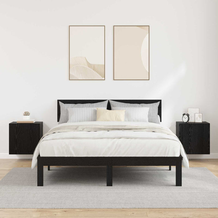 Dulapuri pentru TV Pe perete 2 pcs Stejar Negru 40,5x30x40cm - WALTI WALTI