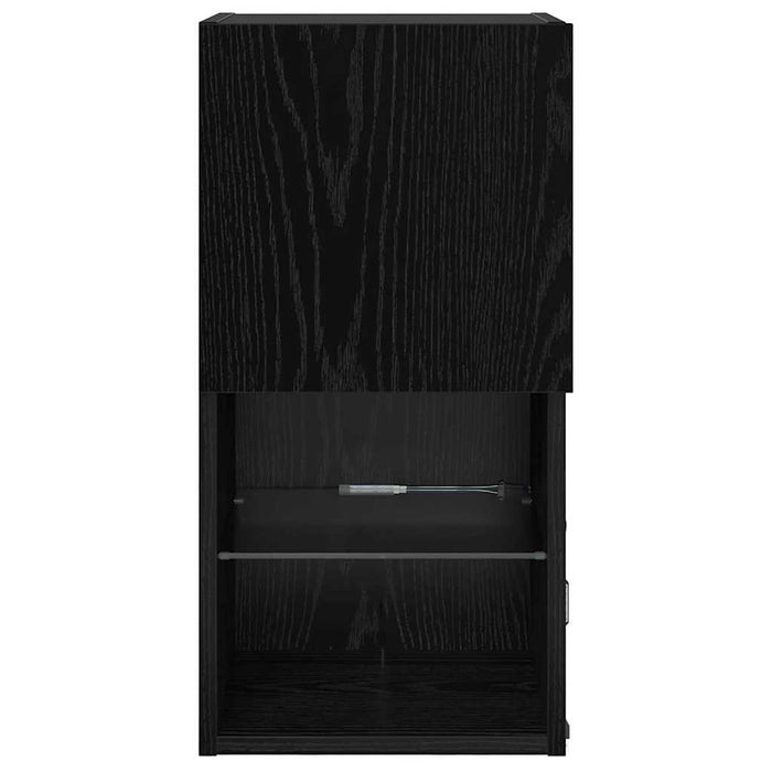 Șifonieri pentru TV montate pe perete 2 pcs Stejar Negru - WALTI WALTI