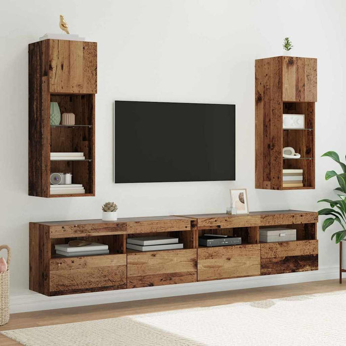 Sistem de TV montat pe perete Lemn Vechi 30,5 x 30 x 90 cm - WALTI WALTI