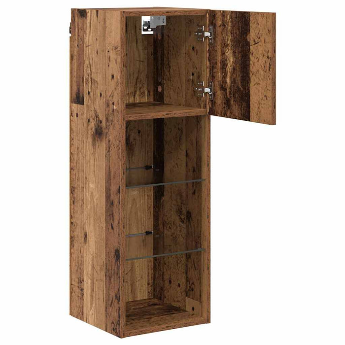 Șifonieri pentru TV montate pe perete 2 pcs Lemn Vechi - WALTI WALTI