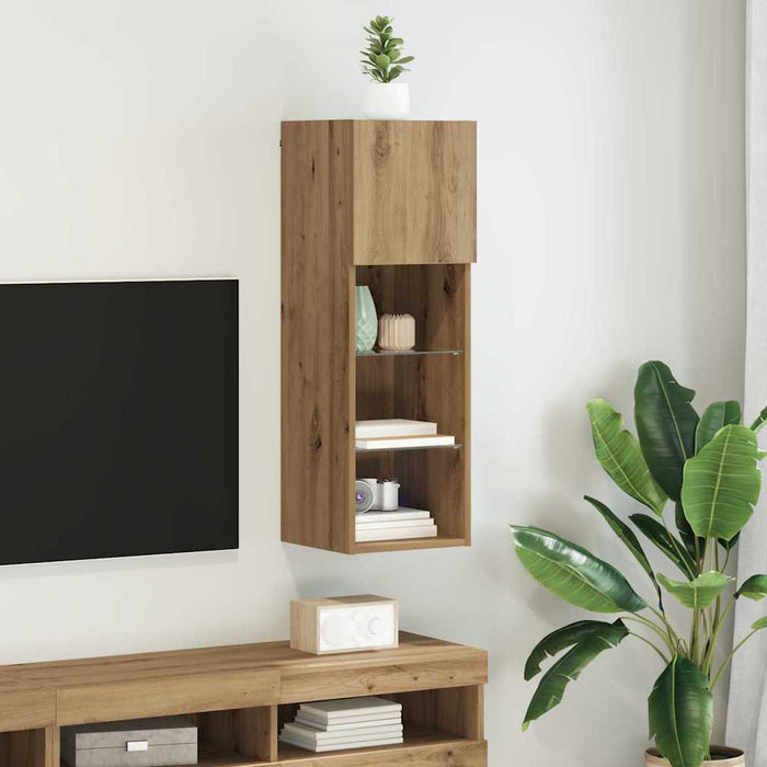 Sistem de TV montat pe perete Pe perete Stejar Artizanal - WALTI WALTI