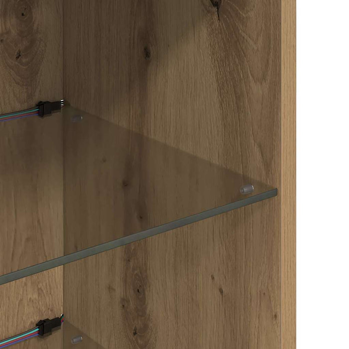 Șifonieri pentru TV montate pe perete 2 pcs Stejar Artizanal - WALTI WALTI
