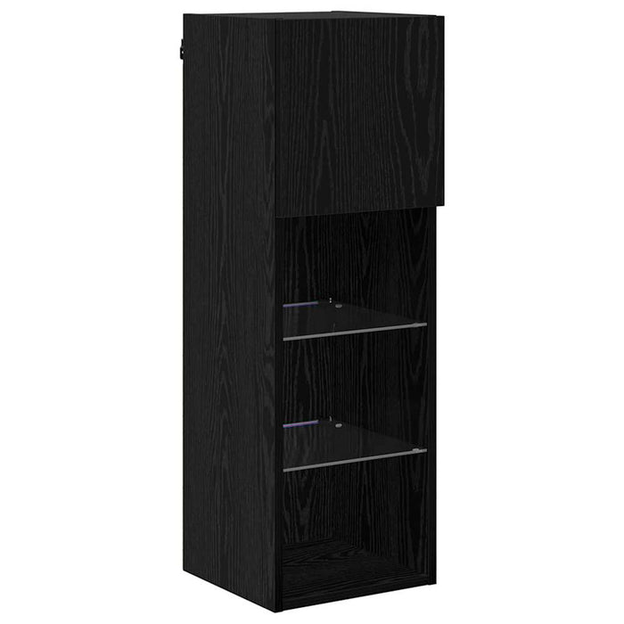 Sistem de TV montat pe perete Stejar Negru 30,5 x 30 x 90 cm - WALTI WALTI