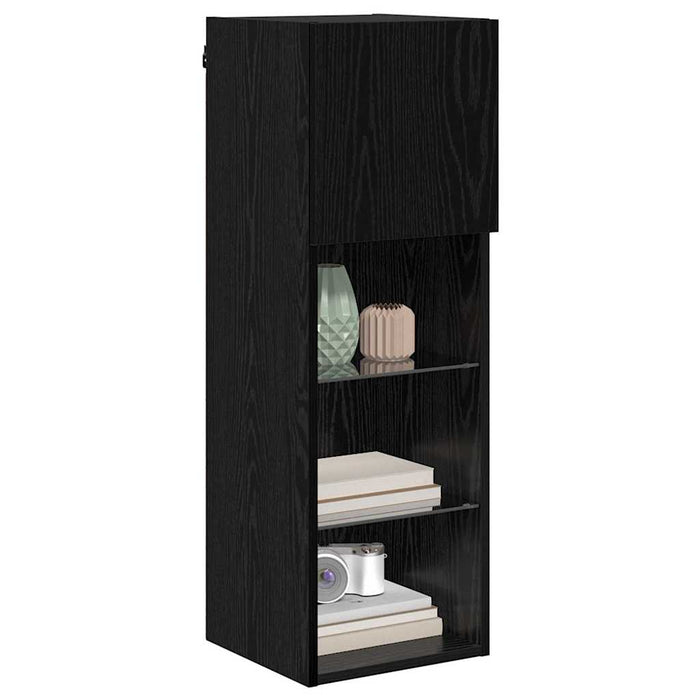 Sistem de TV montat pe perete Stejar Negru 30,5 x 30 x 90 cm - WALTI WALTI