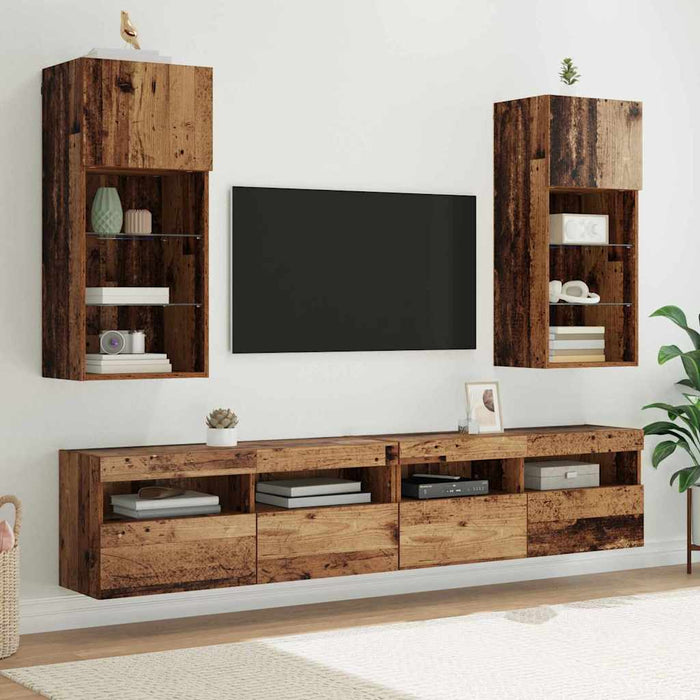Sistem de TV montat pe perete Lemn Vechi 40,5 x 30 x 90 cm - WALTI WALTI