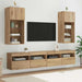 Șifonieri pentru TV montate pe perete 2 pcs Stejar Artizanal - WALTI WALTI