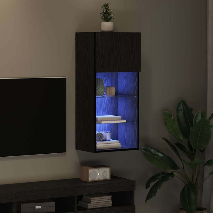 Sistem de TV montat pe perete Stejar Negru 40,5 x 30 x 90 cm - WALTI WALTI
