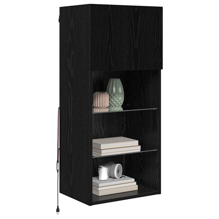 Sistem de TV montat pe perete Stejar Negru 40,5 x 30 x 90 cm - WALTI WALTI