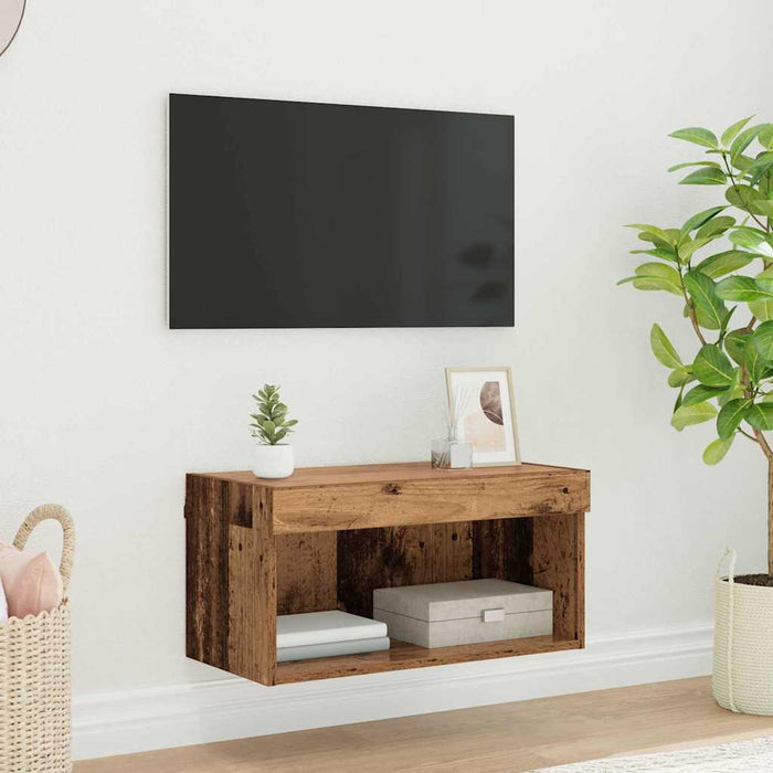 Cabinet TV Pe perete Lemn Vechi 60 x 30 x 30 cm Lemn compozit - WALTI WALTI