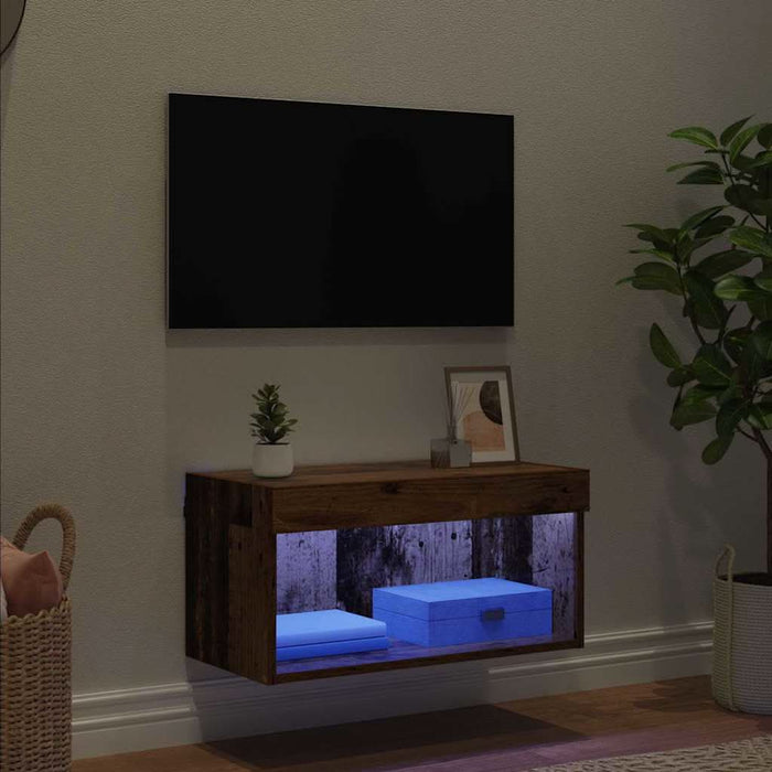 Cabinet TV Pe perete Lemn Vechi 60 x 30 x 30 cm Lemn compozit - WALTI WALTI