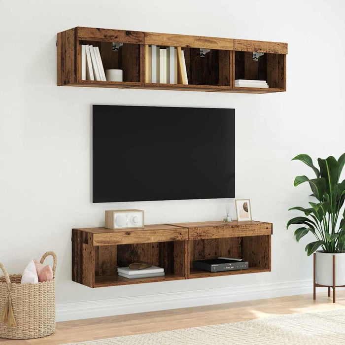 Cabinet TV Pe perete Lemn Vechi 60 x 30 x 30 cm Lemn compozit - WALTI WALTI