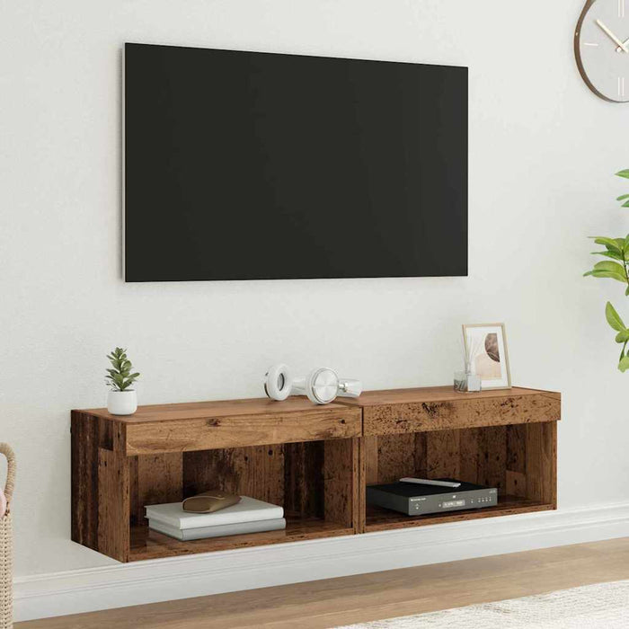 Dulapuri TV 2 pcs Lemn Vechi 60 x 30 x 30 cm Lemn compozit - WALTI WALTI