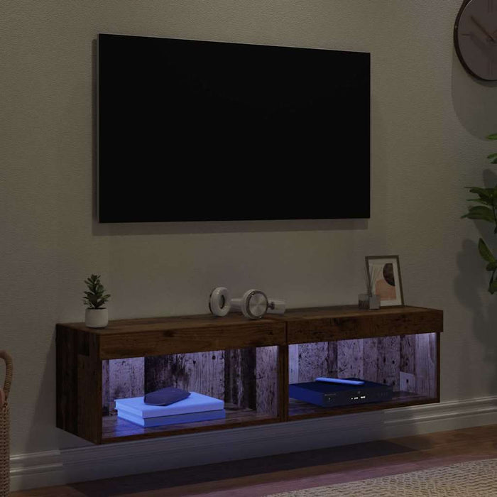 Dulapuri TV 2 pcs Lemn Vechi 60 x 30 x 30 cm Lemn compozit - WALTI WALTI