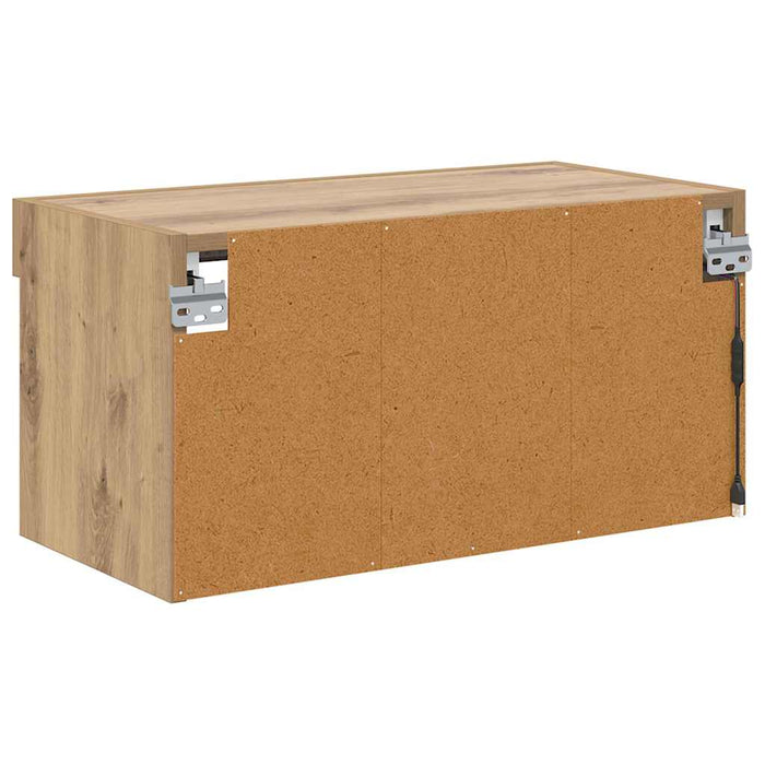 Cabinet TV Stejar Artizanal 60 x 30 x 30 cm Lemn compozit - WALTI WALTI