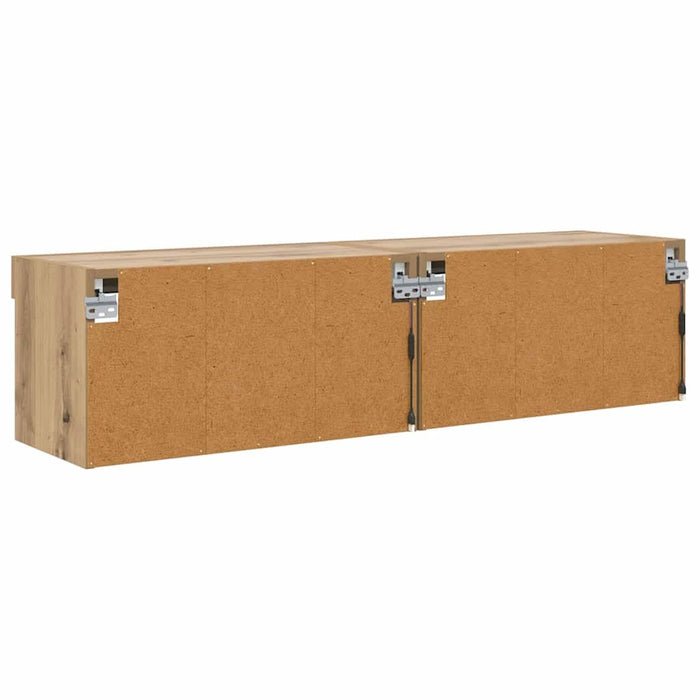 Dulapuri TV Pe perete 2 pcs Stejar Artizanal 60 x 30 x 30 cm - WALTI WALTI