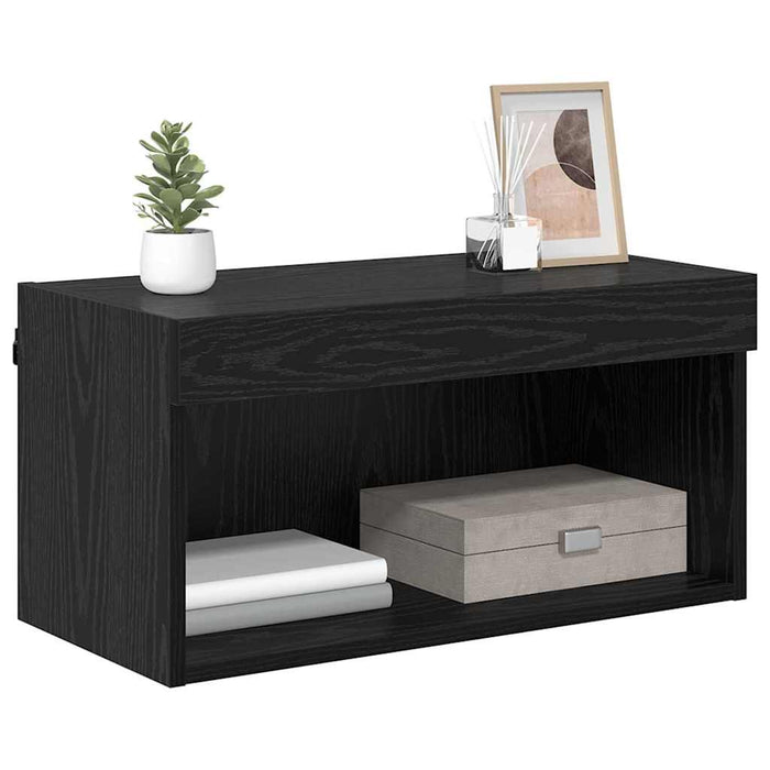Cabinet TV Pe perete Stejar Negru 60 x 30 x 30 cm Lemn compozit - WALTI WALTI