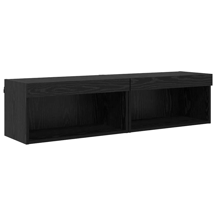 Dulapuri TV 2 pcs Stejar Negru 60 x 30 x 30 cm Lemn compozit - WALTI WALTI