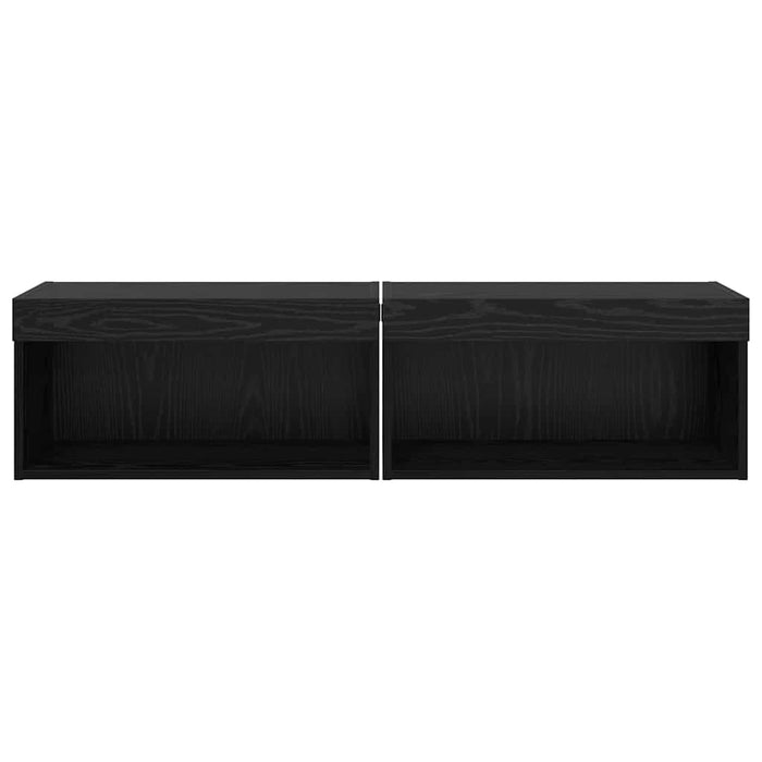 Dulapuri TV 2 pcs Stejar Negru 60 x 30 x 30 cm Lemn compozit - WALTI WALTI
